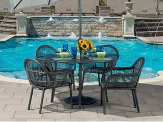 Woodard Cape Wicker Outdoor Patio Dining Set