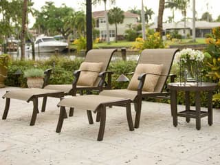Woodard Cortland Sling Aluminum Outdoor Patio Lounge Set