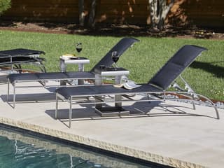 Woodard Metropolis Padded Sling Aluminum Outdoor Lounge Set