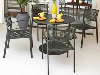 Woodard New Century Wrought Iron Outdoor Dining Set