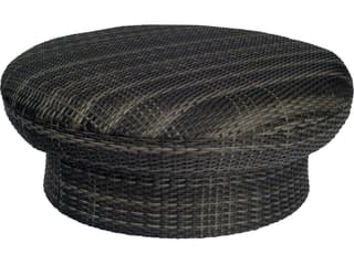 Geni Wicker Charcoal Gray Genie Patio Ottoman/Coffee Table