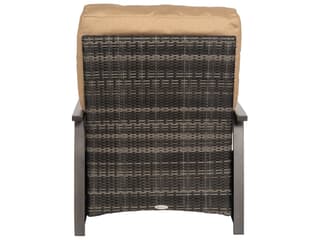 Woodard Geni Wicker Charcoal Gray Reclining Outdoor Patio Lounge Chair