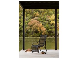 Woodard Cape Wicker Charcoal Gray Cape Outdoor Patio Lounge Chair