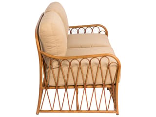 Woodard Cane Aluminum Cane Patio Loveseat