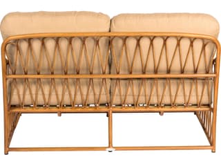 Woodard Cane Aluminum Cane Patio Loveseat