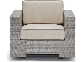 Woodard Alexa Hampton Lorenzo Wicker Swivel Outdoor Patio Lounge Chair