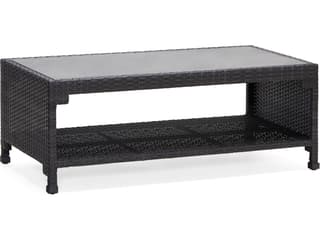 Alexa Hampton Lorenzo Wicker Rectangular Outdoor Coffee Table