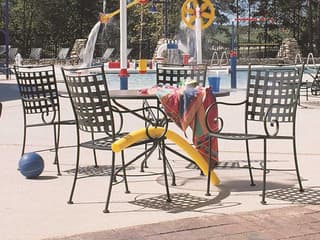 Woodard Sheffield Wrought Iron Outdoor Dining Set