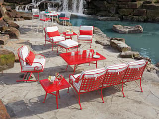 Woodard Sheffield Wrought Iron Patio Lounge Set