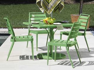 Woodard Slat Aluminum Outdoor Dining Set