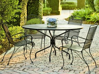 Woodard Tucson Mesh Wrought Iron Patio Dining Set