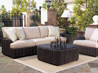 Woodard Whitecraft Aruba Wicker Amazon Mahogany Patio Lounge Set