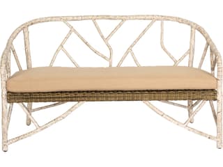 Woodard Whitecraft River Run Wicker Antique Palm Outdoor Loveseat