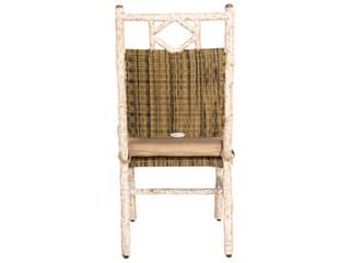 Woodard Whitecraft River Run Wicker Antique Palm Outdoor Dining Side Chair