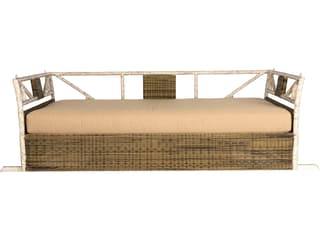 Woodard Whitecraft River Run Wicker Antique Palm Outdoor Patio Swing