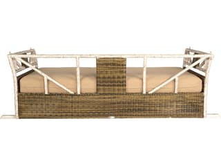 Woodard Whitecraft River Run Wicker Antique Palm Outdoor Patio Swing