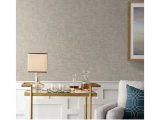 Signature Textures Grey Tabby Weave Texture Wallpaper