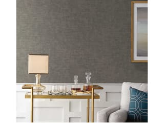 Signature Textures Grey Tabby Weave Texture Wallpaper