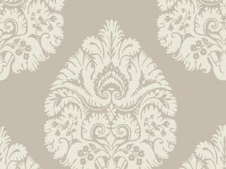 York Wallcoverings Ronald Redding 24 Karat Beige Teardrop Damask Wallpaper