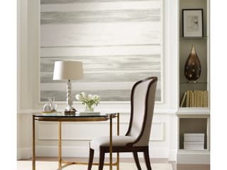 Ronald Redding 24 Karat White Grey Horizontal Dry Brush Wallpaper