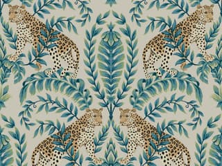 York Wallcoverings Ronald Redding 24 Karat Taupe Jungle Leopard Wallpaper