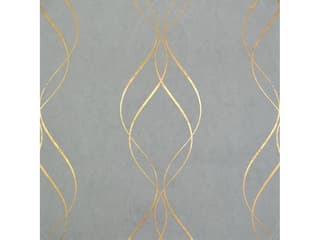 Antonina Vella Modern Metals Blue Gold Aurora Wallpaper