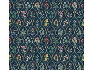 York Wallcoverings Navy Hawthorne Wallpaper