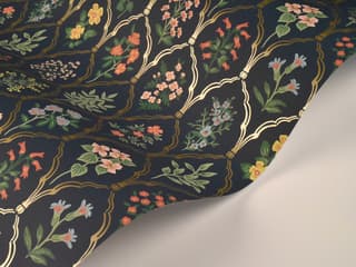 York Wallcoverings Navy Hawthorne Wallpaper