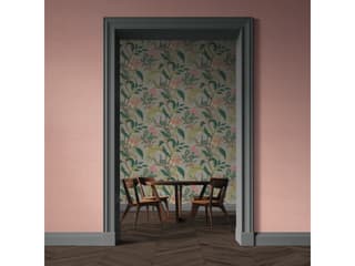 York Wallcoverings Linen Peacock Wallpaper