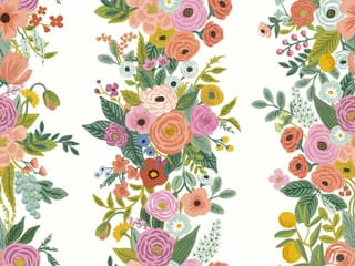 York Wallcoverings Rifle Paper Co. Second Edition White Dark Pink Garden Party Trellis Wallpaper