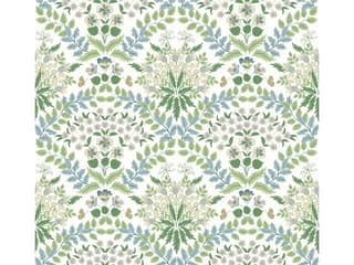 York Wallcoverings Rifle Paper Co. Second Edition White Blue Bramble Wallpaper