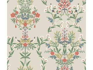 York Wallcoverings Rifle Paper Co. Second Edition Beige Red Luxembourg Wallpaper