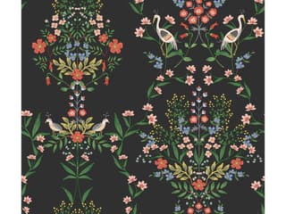 York Wallcoverings Rifle Paper Co. Second Edition Black Luxembourg Wallpaper