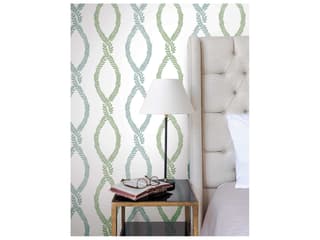 York Wallcoverings Antonina Vella Light Green Trellis Wallpaper