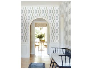 York Wallcoverings Antonina Vella Light Green Trellis Wallpaper
