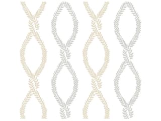 Antonina Vella Neutral Trellis Wallpaper