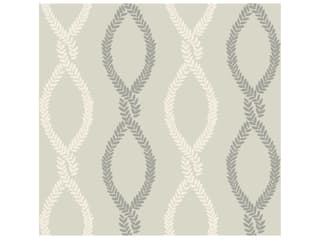 Antonina Vella Grey Trellis Wallpaper