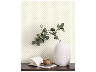 York Wallcoverings Antonina Vella Butter Floral Stamp Wallpaper