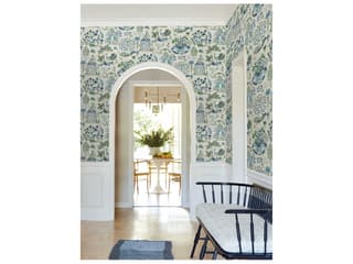 York Wallcoverings Antonina Vella Sapphire Garden Dreams Wallpaper