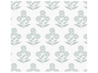 Antonina Vella Light Blue Marigolds Wallpaper