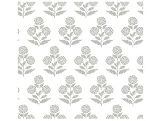 York Wallcoverings Antonina Vella Grey Marigolds Wallpaper