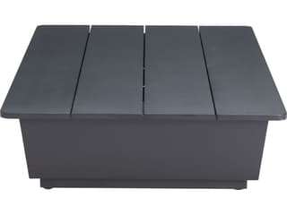 Zuo Outdoor Tien Black Aluminum Rectangular Coffee Table