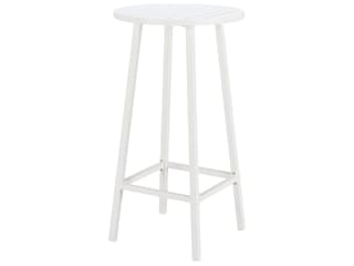 Zuo Outdoor Ren White Aluminum Round Bar Table