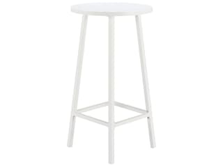 Zuo Outdoor Ren White Aluminum Round Bar Table