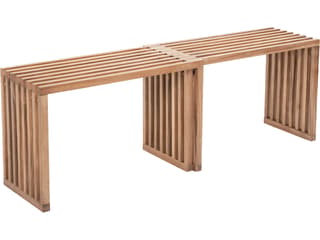 Zuo Outdoor Riviera Natural Wood Bench, Set of 2 | 704156