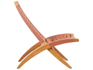 Zuo Outdoor Rova Terracotta Wood Strap Lounge Chair