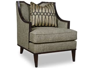 Intrigue Harper Mineral Upholstered Accent Chair with Exposed Wood Frame