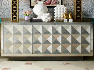 Jonathan Adler Talitha 70" Nickel Credenza Sideboard