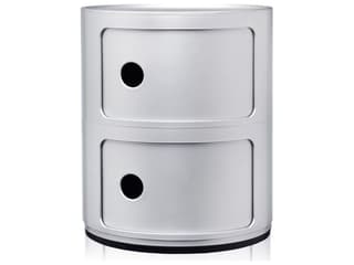Kartell Componibili Silver File Cabinet