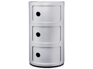 Kartell Componibili Silver File Cabinet